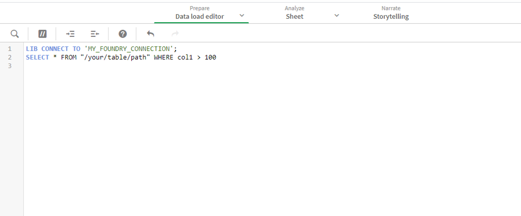 Qlik Foundry query