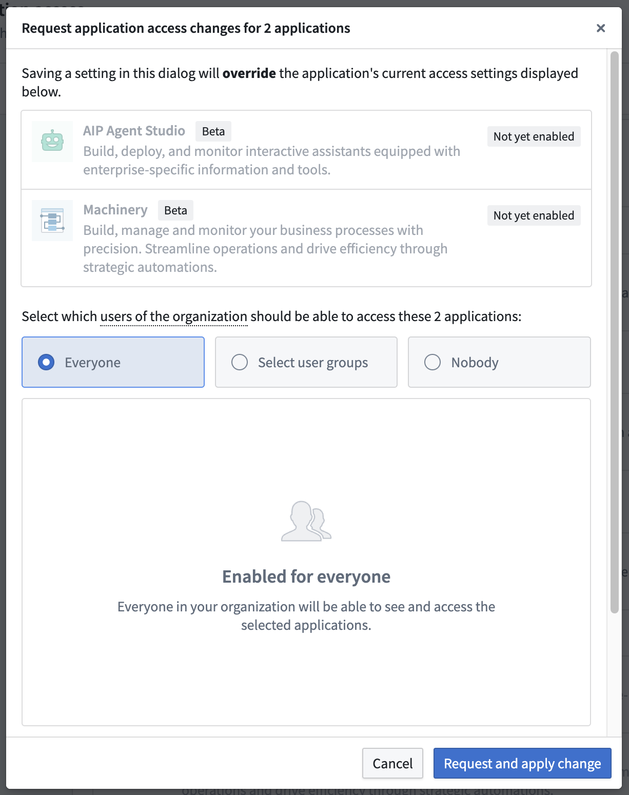 Manage multiple applications