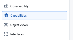 The Capabilities tab in Ontology Manager.