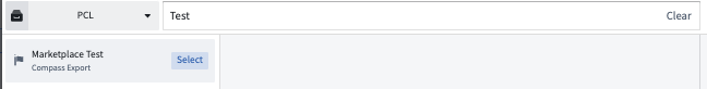 The "Select" option on a listed checkpoint configuration.