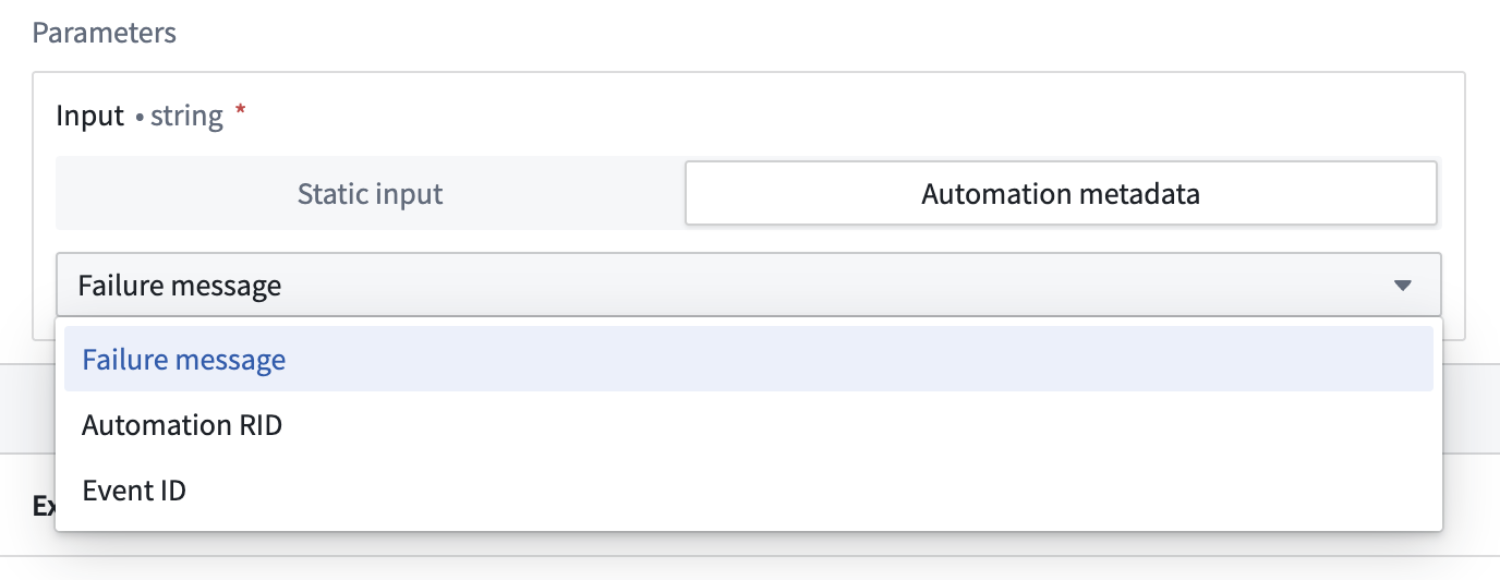 Action fallback configuration