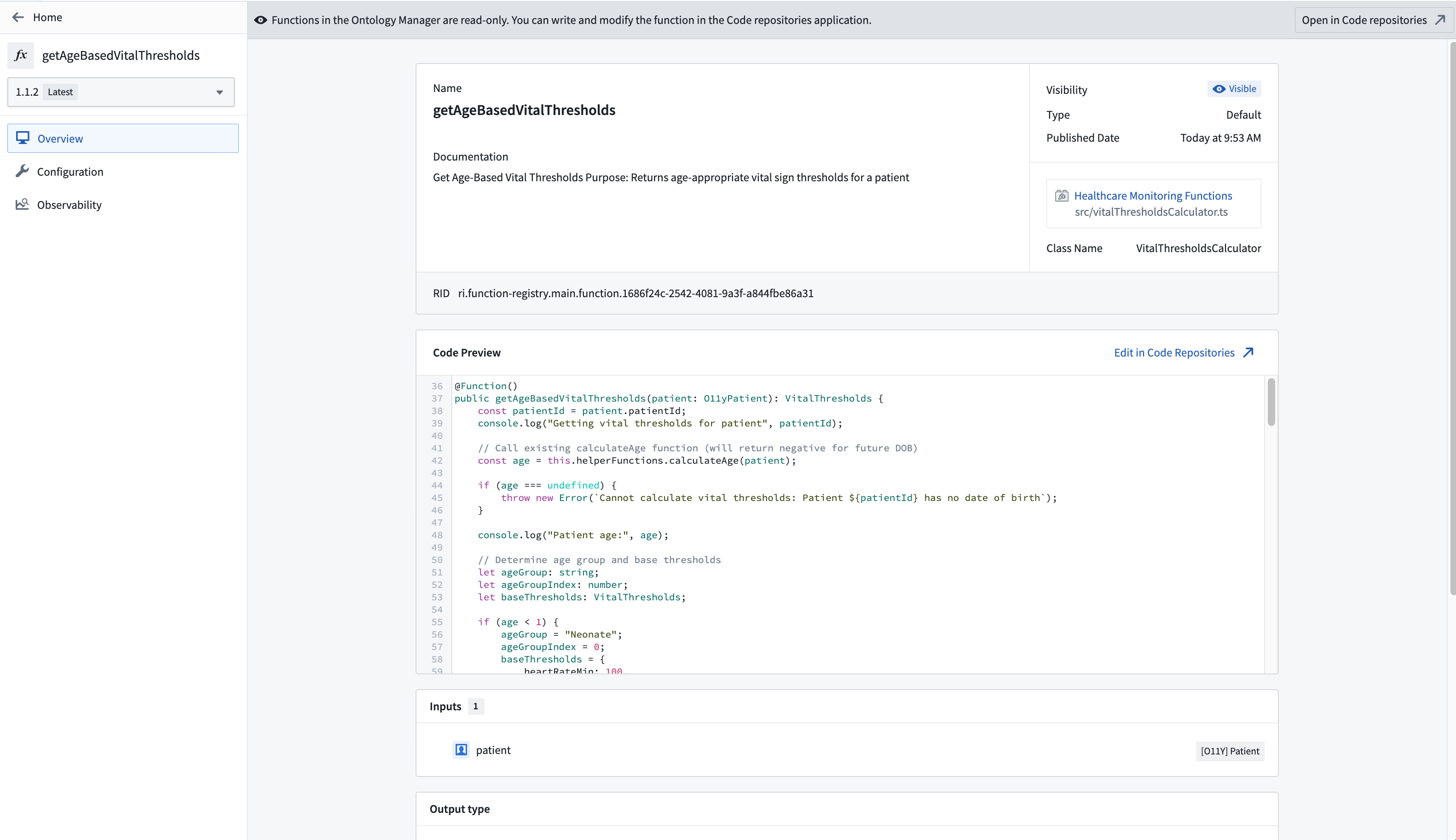 Function type view.