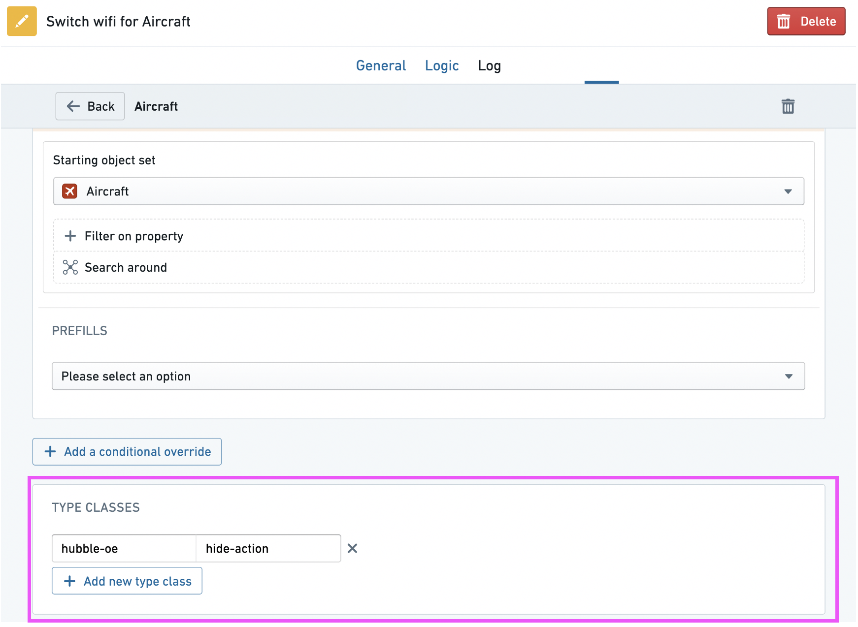 Hide Actions Typeclass