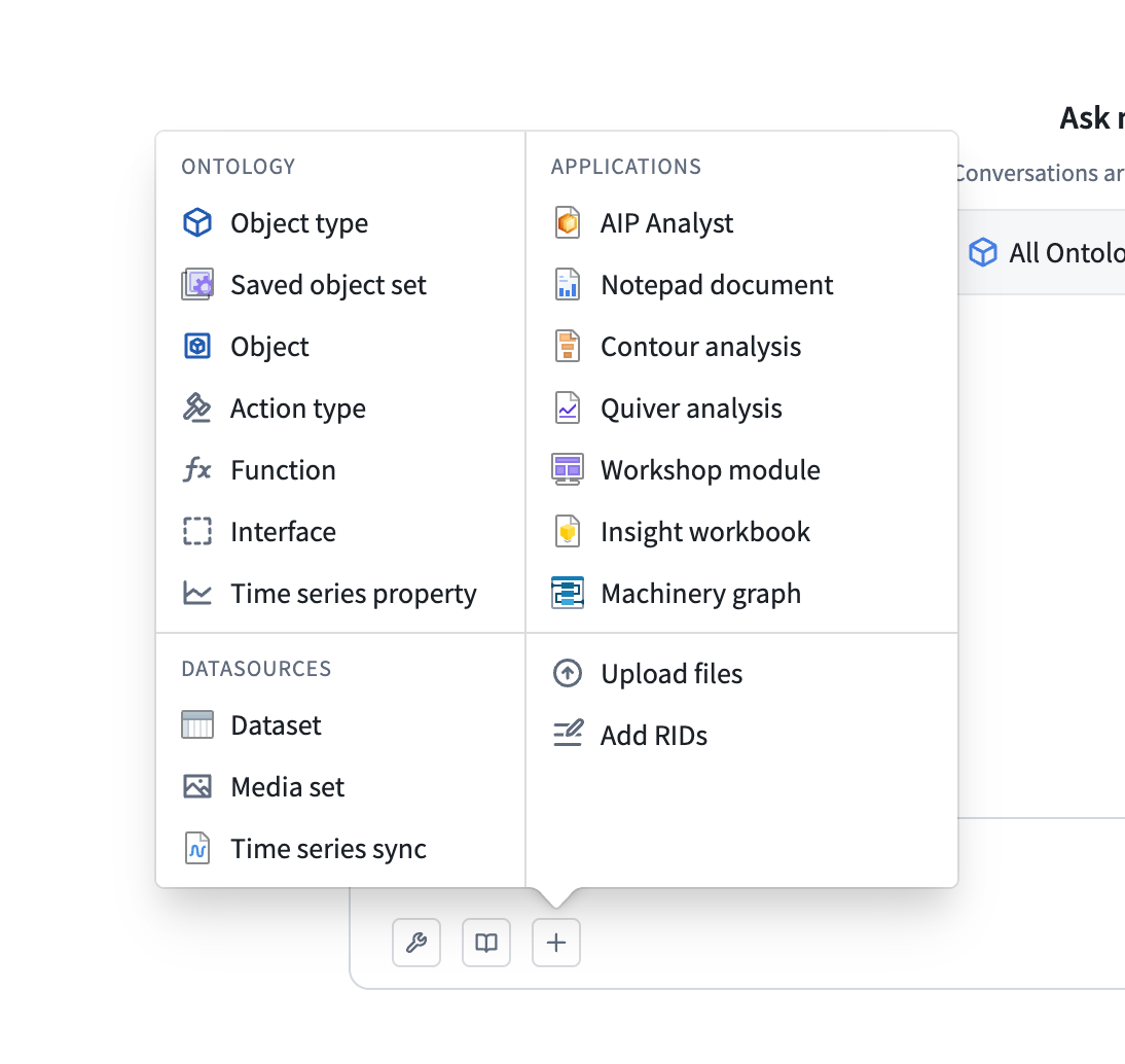 Manually add context to AIP Analyst.