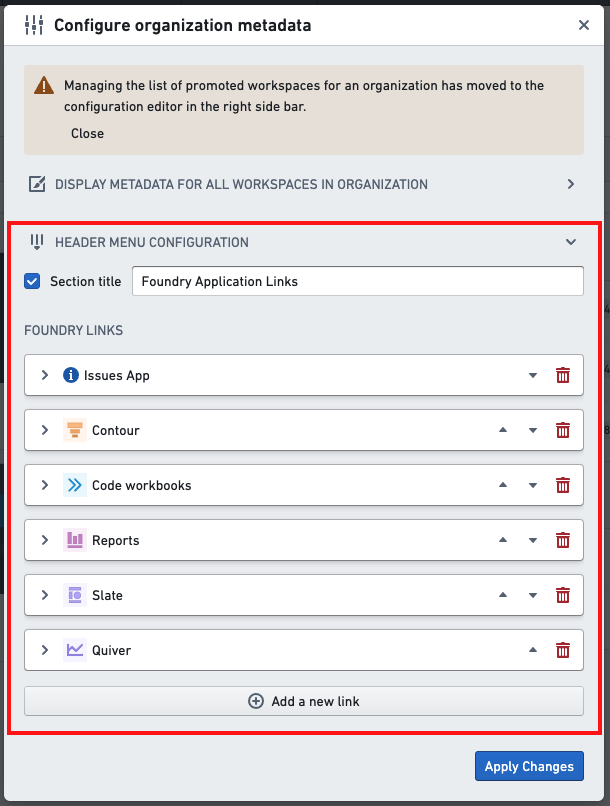 Configure External Links