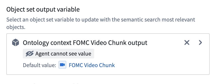 Select an object set output variable to update with the K most relevant objects after each response.