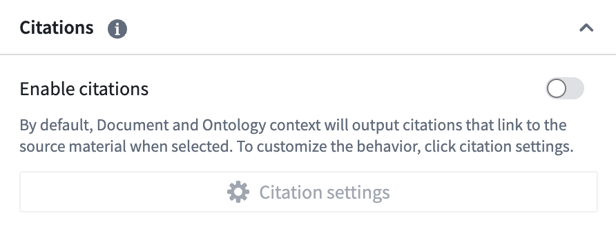 A screenshot of the citation settings globally disabled.