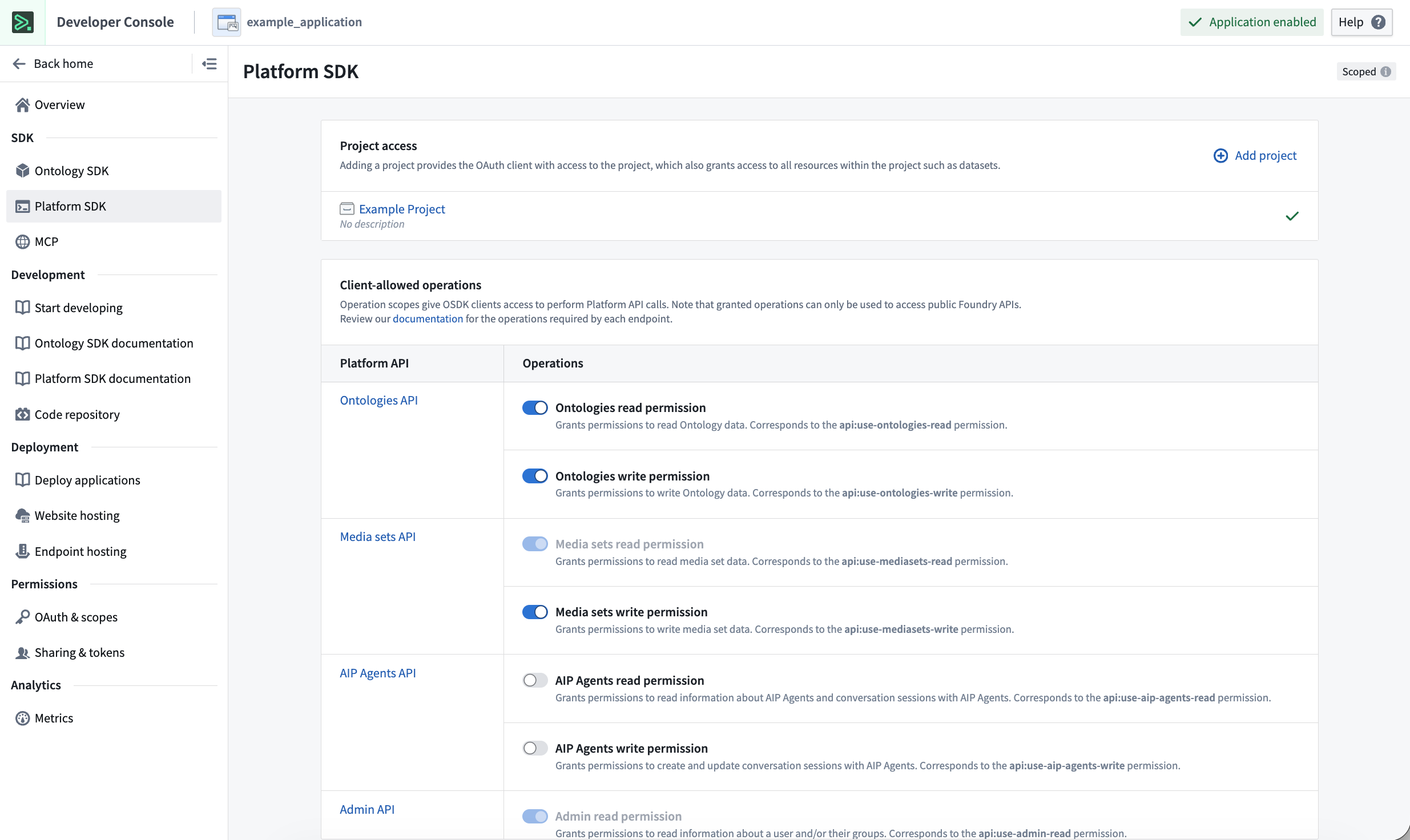 Use the Platform SDK tab to include Platform SDK resources.