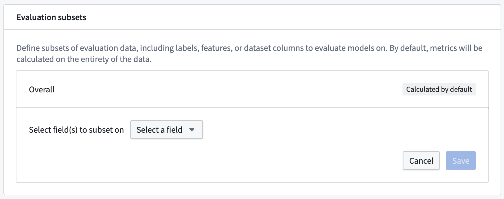add evaluation subset