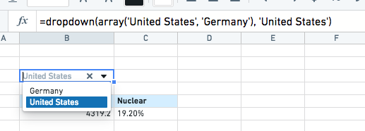 dropdown