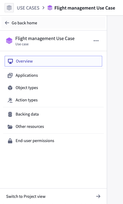 Switch to Project view