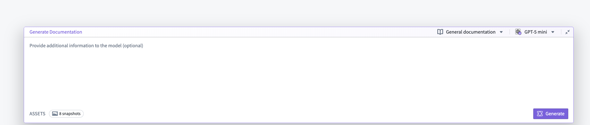 Flow Capture prompt bar