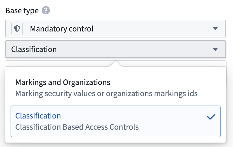 Configuring a mandatory control property in the property sidebar in Ontology Manager.