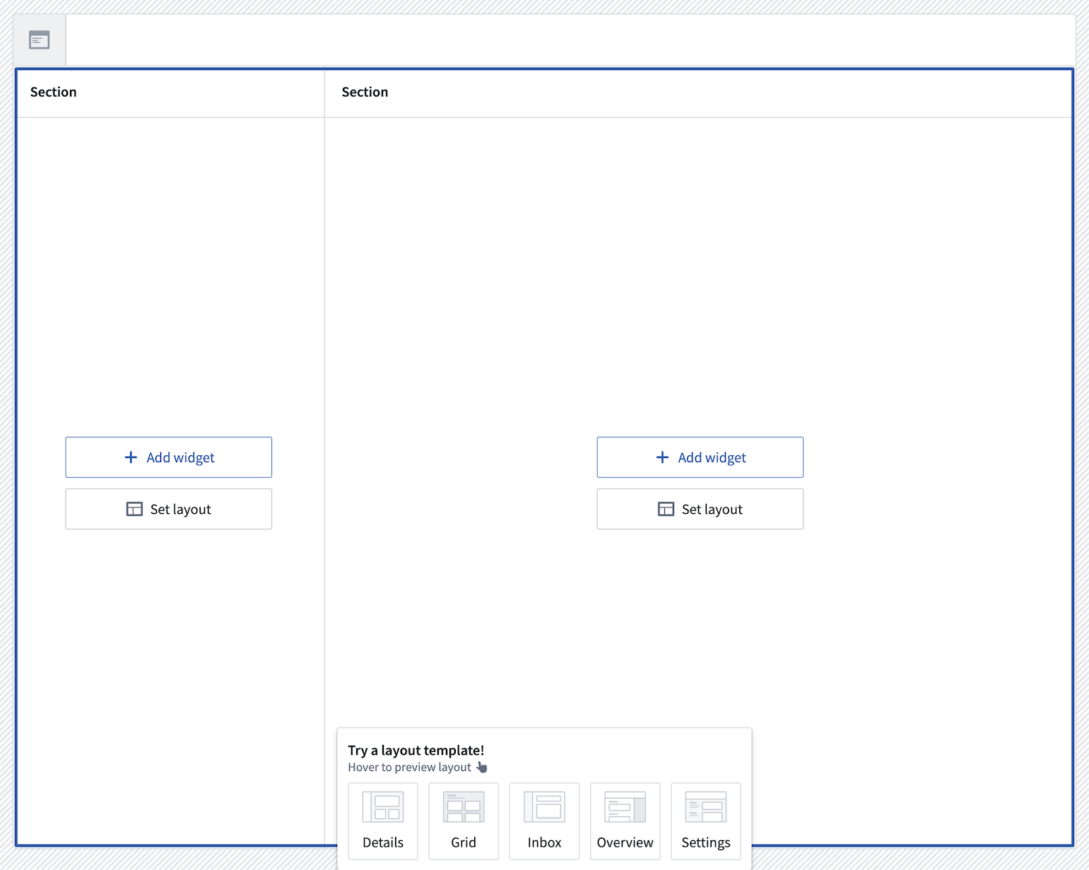 A workshop page is separated into two sections, with more layout options below.