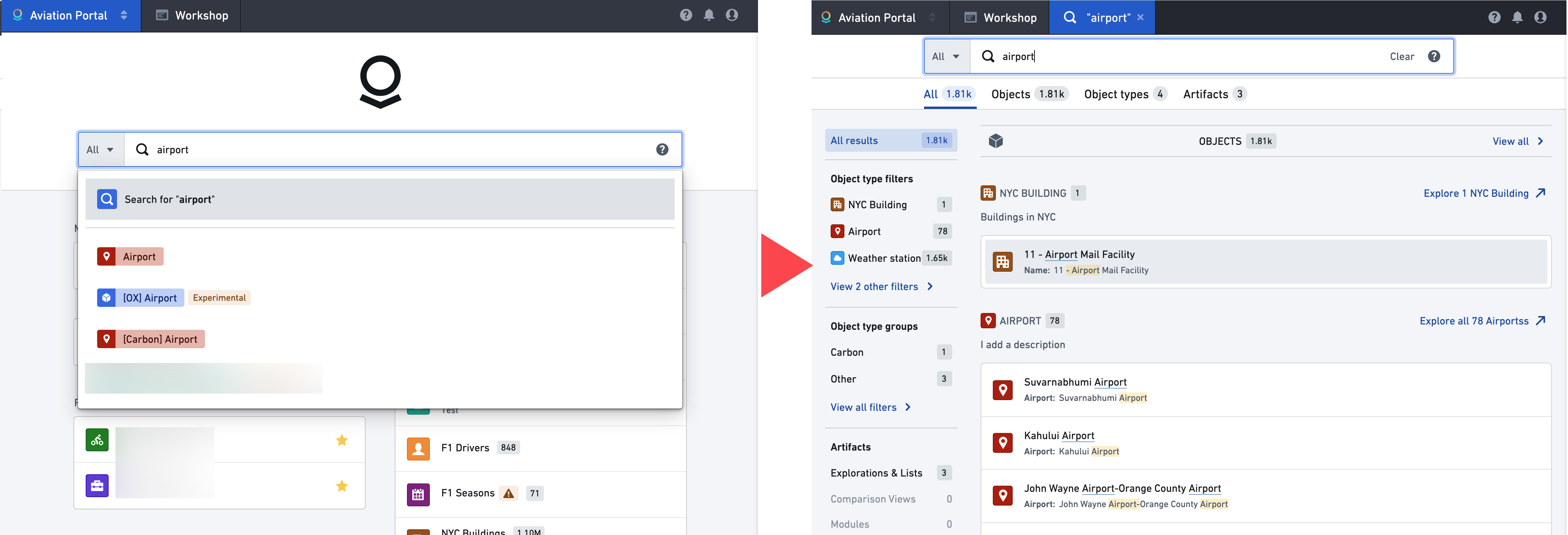 Navigation Search input Home