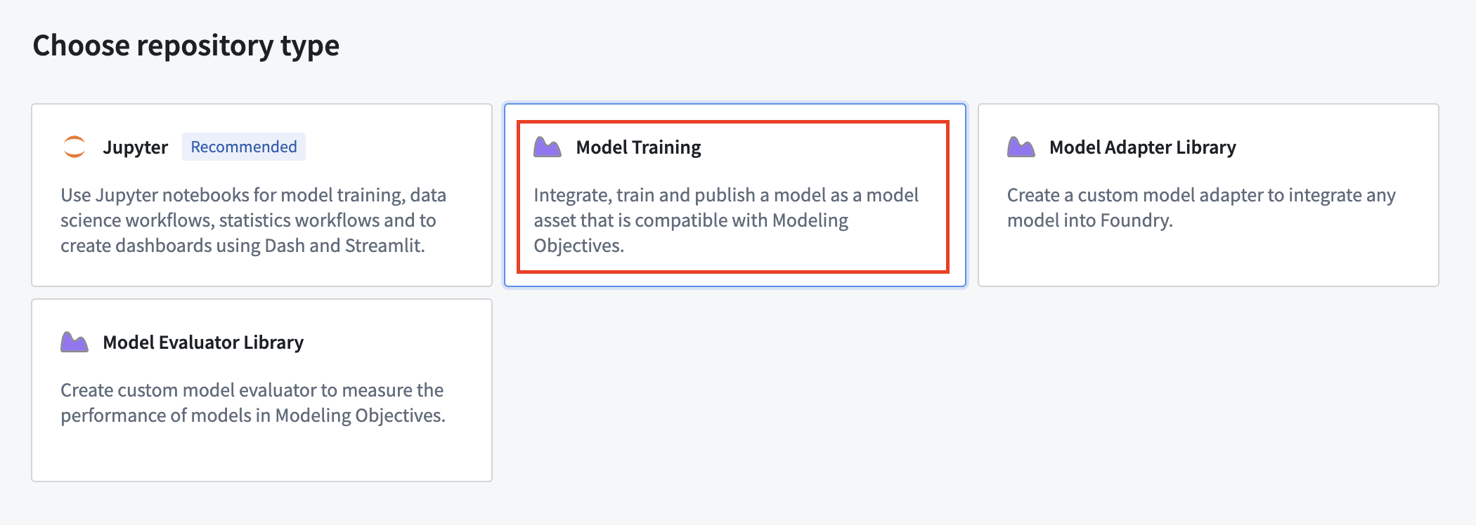 Initialize the model training template.