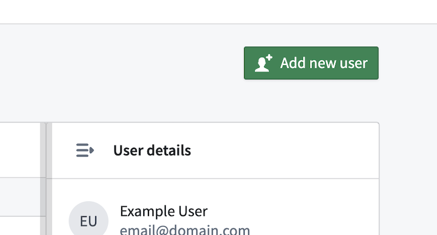 The add new user option.