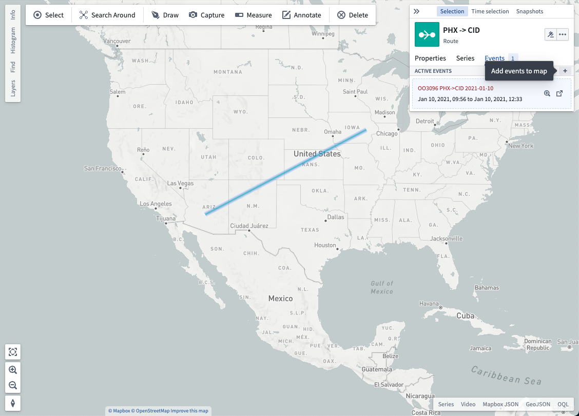 Add to map button.