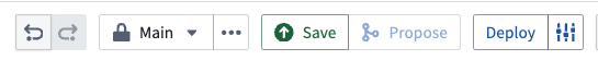 The "Save" option for the pipeline, found in the top right of the screen.